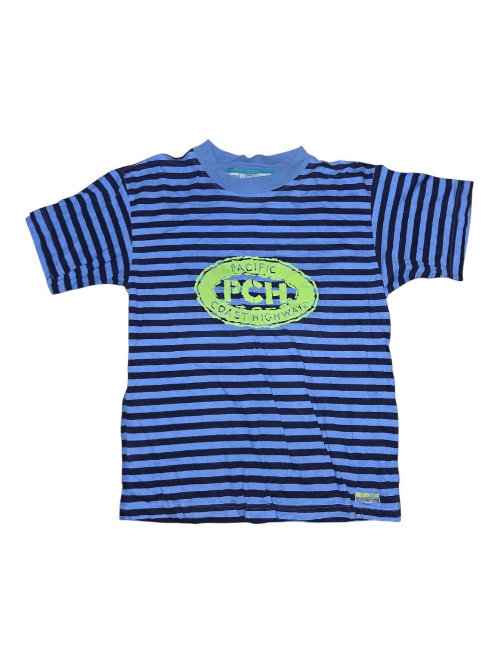 Vintag eStriped Blue & Navy PCH Graphic Tee Size M